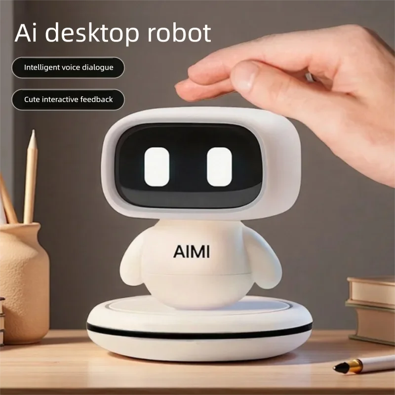 AIMI Mini AI Robot Desktop Pet | Smart Voice Dialogue, Emotional Companion & Bilingual Homework Tutor | Interactive Touch Sensor & Memory System