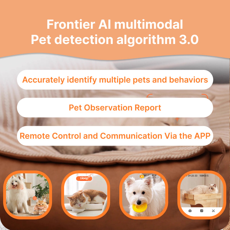 Pickfun Mobile Pet Monitoring Robot | Automatically Tracks, Remotely Monitors, and Provides Comprehensive Monitoring of Pet Activities