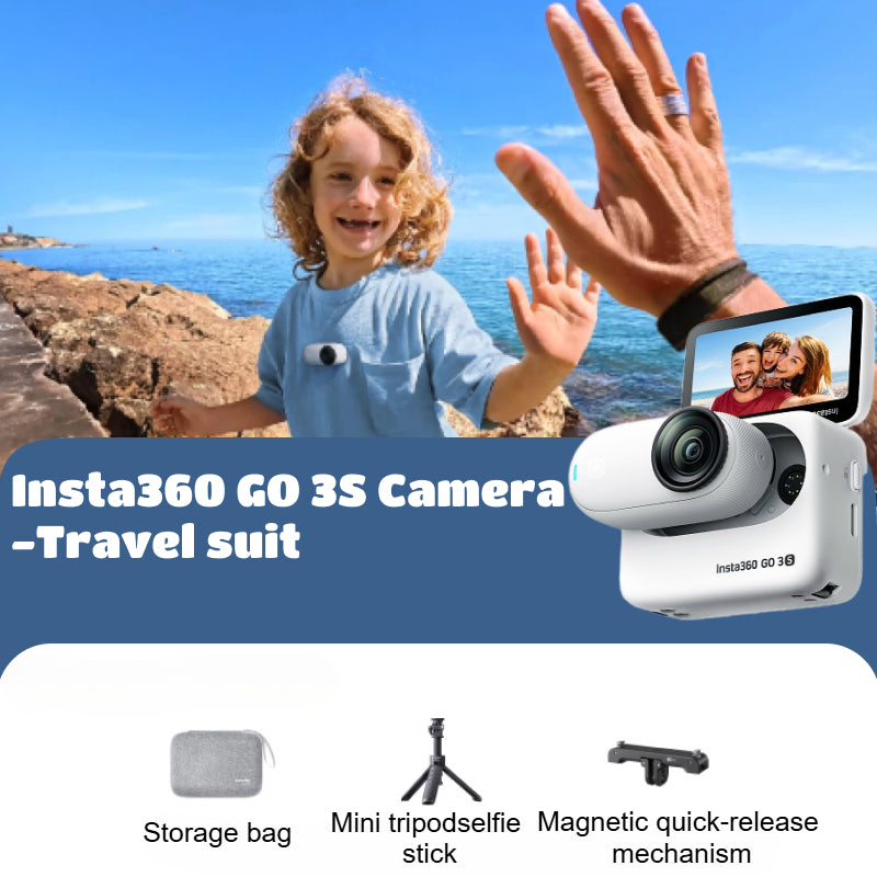 Insta360 GO 3S Camera | High-definition Camera, Waterproof and Shockproof, 4K Compact Camera, Family Travel, Pets, Sports Shooting