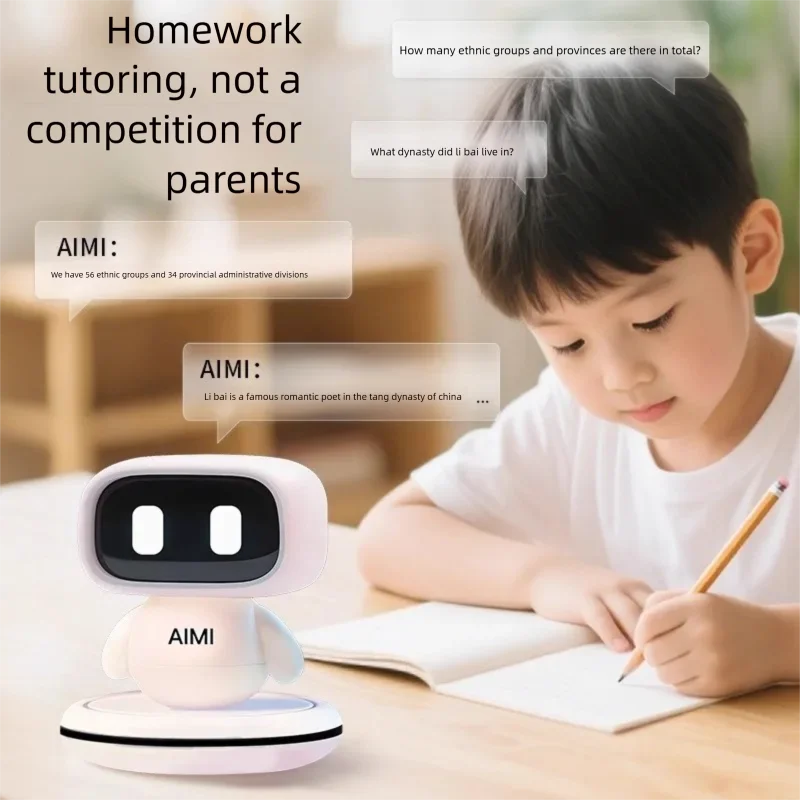 AIMI Mini AI Robot Desktop Pet | Smart Voice Dialogue, Emotional Companion & Bilingual Homework Tutor | Interactive Touch Sensor & Memory System