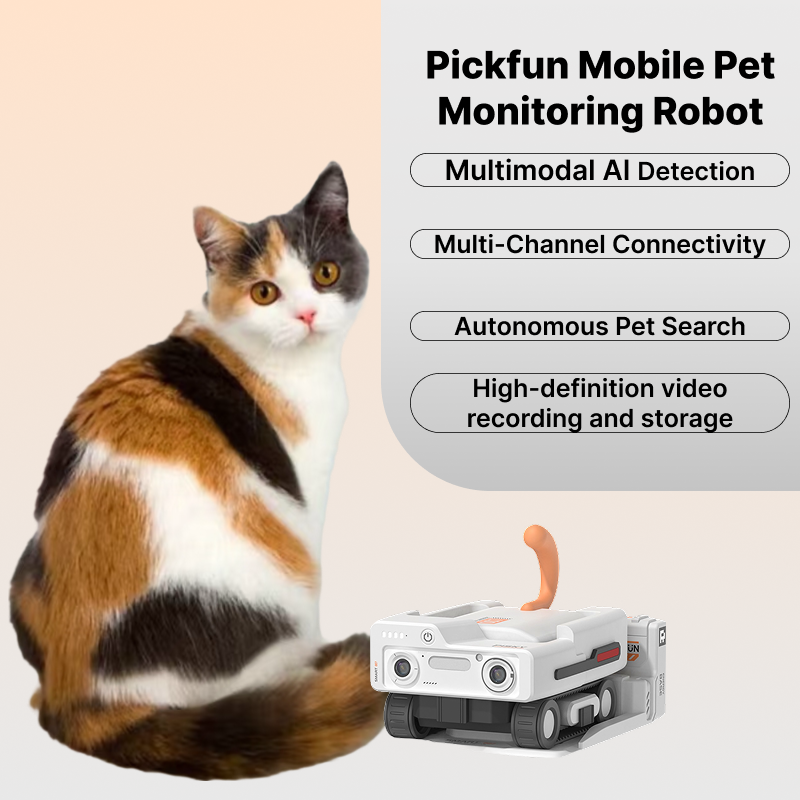 Pickfun Mobile Pet Monitoring Robot | Automatically Tracks, Remotely Monitors, and Provides Comprehensive Monitoring of Pet Activities