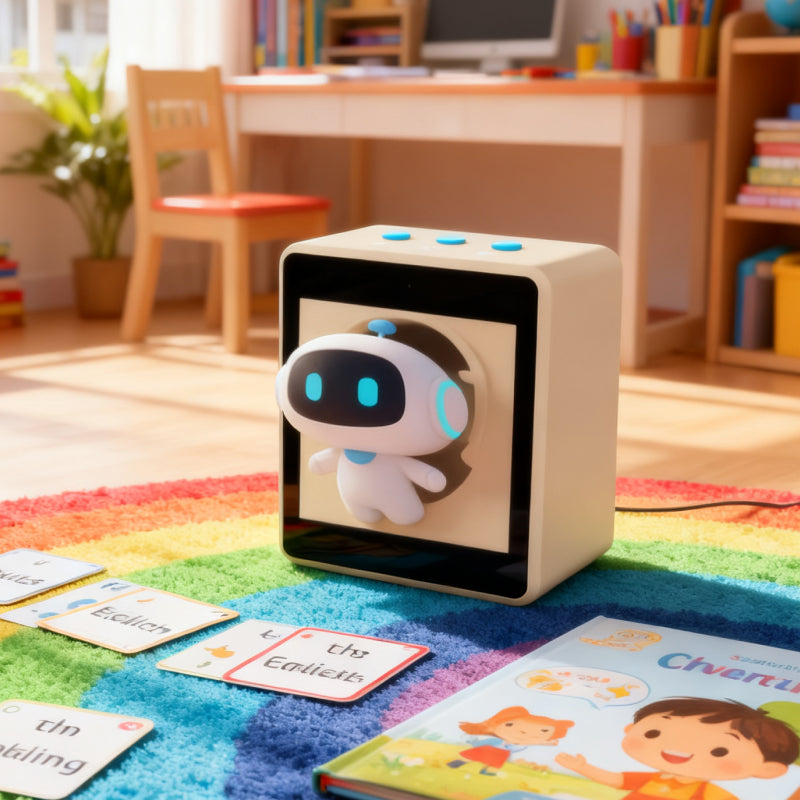Zhengdian BOX AI Dialogue Toy | Compact Desktop Robot with Color Screen, High-Quality Sound, Multiple Chat Modes & Portable Carry Bag