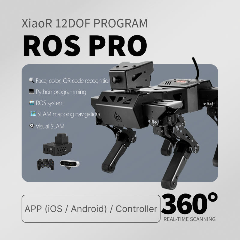 XiaoR 12DOF PERRO ROBÓTICO PROGRAMABLE | Perro Robótico Controlado por Mando | Educación para Técnicos en Robótica