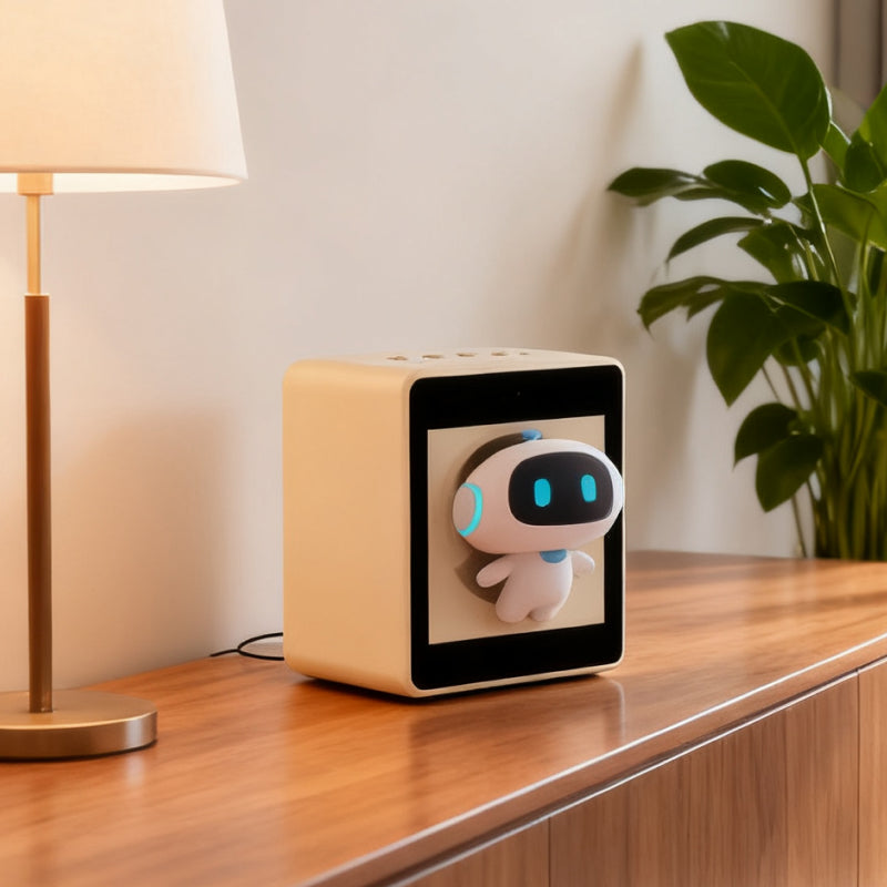 Zhengdian BOX AI Dialogue Toy | Compact Desktop Robot with Color Screen, High-Quality Sound, Multiple Chat Modes & Portable Carry Bag