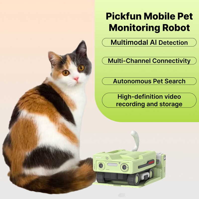 Pickfun Mobile Pet Monitoring Robot | Automatically Tracks, Remotely Monitors, and Provides Comprehensive Monitoring of Pet Activities