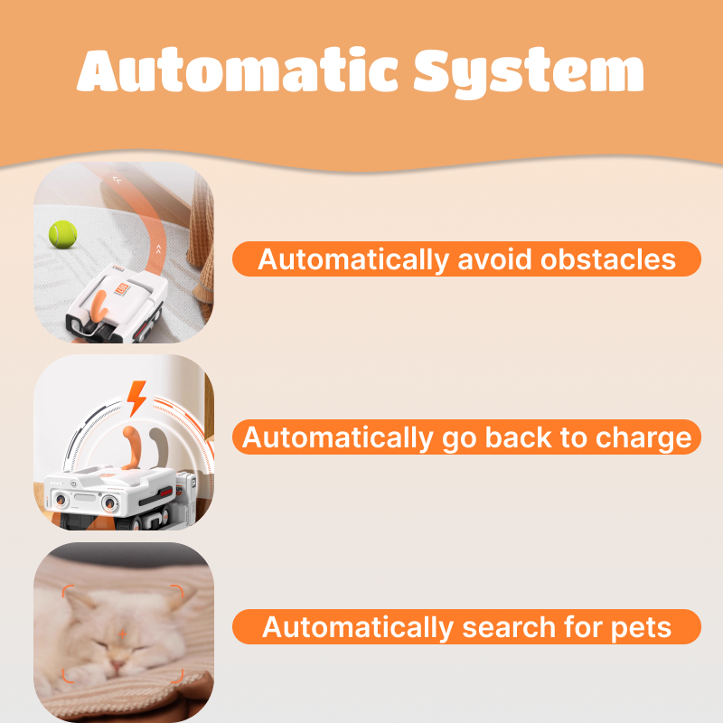 Pickfun Mobile Pet Monitoring Robot | Automatically Tracks, Remotely Monitors, and Provides Comprehensive Monitoring of Pet Activities