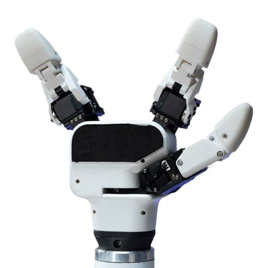 Brazo robótico de agarre controlado por fuerza, efector final myGripper H100, mano diestra de tres dedos