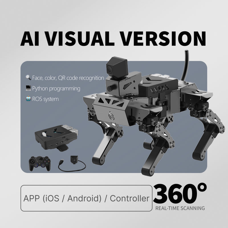 XiaoR 12DOF PERRO ROBÓTICO PROGRAMABLE | Perro Robótico Controlado por Mando | Educación para Técnicos en Robótica