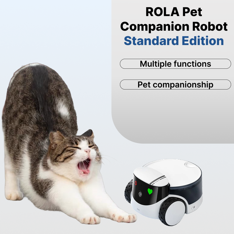 Robot inteligente para mascotas ROLA PetPal con cámara de 2.5K, monitoreo móvil, dispensador de premios remoto, juguetes interactivos, visión nocturna y chat de voz.