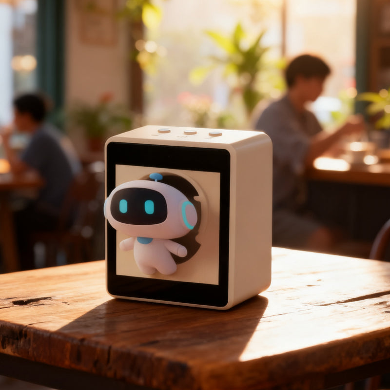 Zhengdian BOX AI Dialogue Toy | Compact Desktop Robot with Color Screen, High-Quality Sound, Multiple Chat Modes & Portable Carry Bag