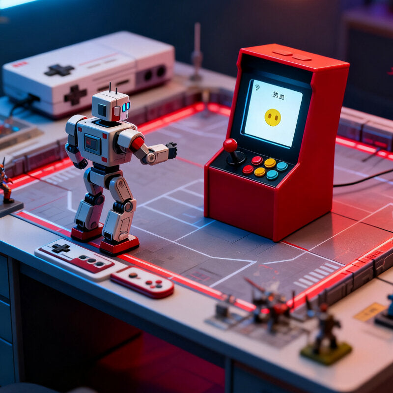 Xiaozhi AI Table Arcade Companion | Multilingual Smart AI Robot Box with Real-Time Voice Interaction | Deepseek Engine, Privacy-Safe, Multifunctional Assistant for Kids, Adults & Seniors
