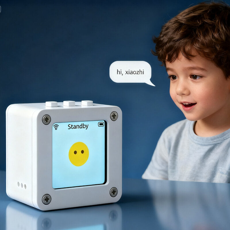Xiaozhi AI Desk Companion | Multilingual Smart AI Robot Box with Real-Time Voice Interaction | Privacy-Safe, Camera-Free Design | Personal AI Assistant for Kids, Adults & Seniors