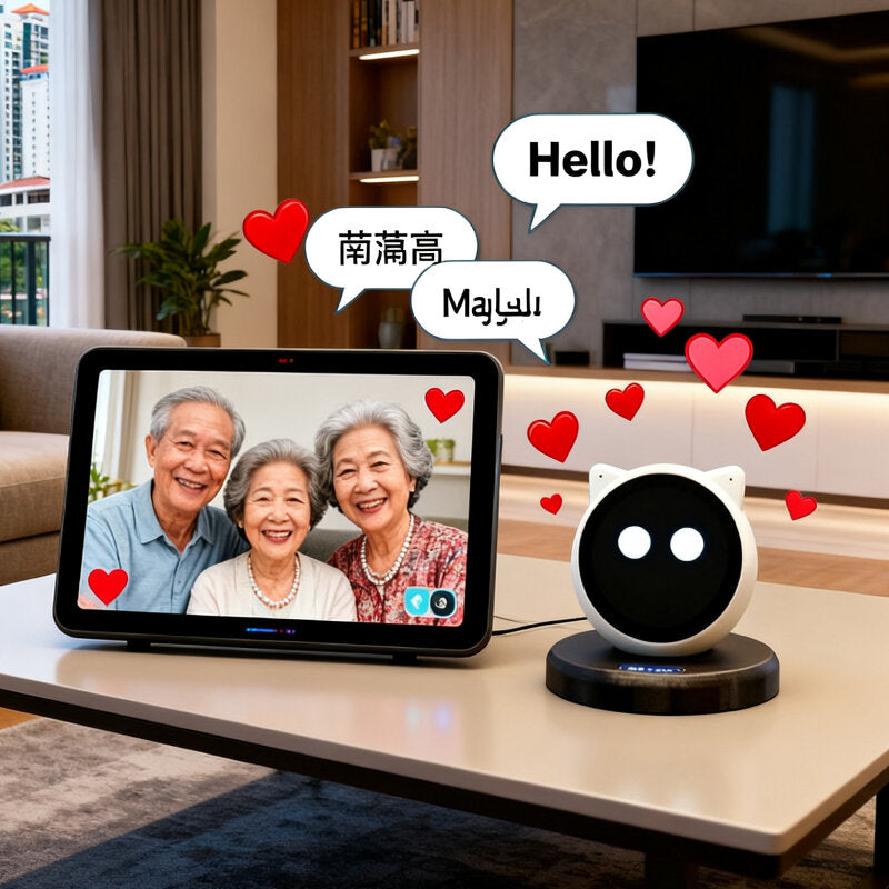 Meow Companion Smart Home Robot | AI Cat with Voice Interaction, Touchscreen, Motion Response & Smart Home Control