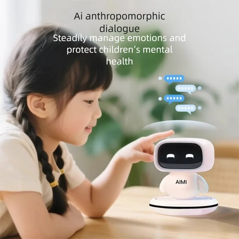 AIMI Mini AI Robot Desktop Pet | Smart Voice Dialogue, Emotional Companion & Bilingual Homework Tutor | Interactive Touch Sensor & Memory System