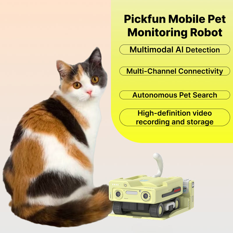 Pickfun Mobile Pet Monitoring Robot | Automatically Tracks, Remotely Monitors, and Provides Comprehensive Monitoring of Pet Activities