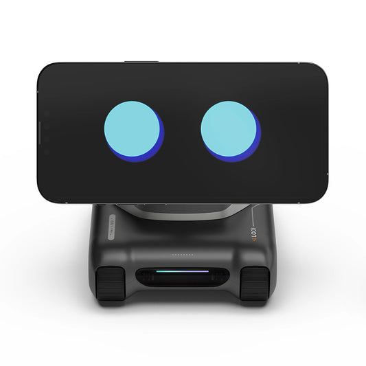 LOOI Robot-Space Black – AI Desktop Companion with ChatGPT | Voice Interaction | Facial Recognition | Emotional Support | Wireless Charging