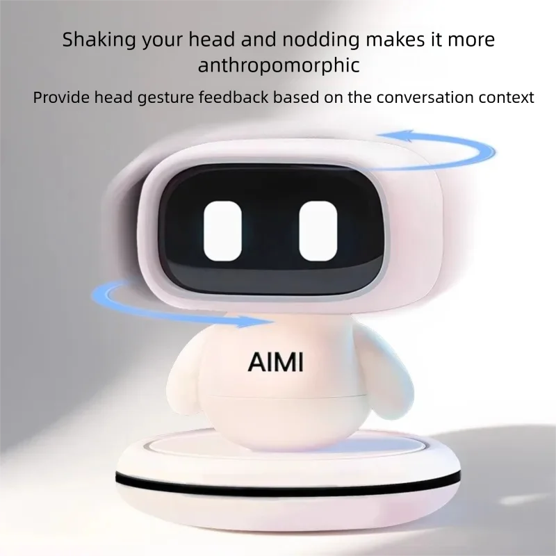 AIMI Mini AI Robot Desktop Pet | Smart Voice Dialogue, Emotional Companion & Bilingual Homework Tutor | Interactive Touch Sensor & Memory System