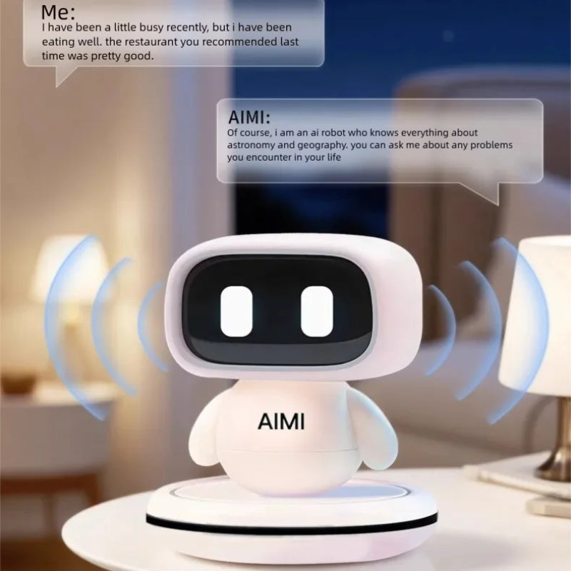 AIMI Mini AI Robot Desktop Pet | Smart Voice Dialogue, Emotional Companion & Bilingual Homework Tutor | Interactive Touch Sensor & Memory System