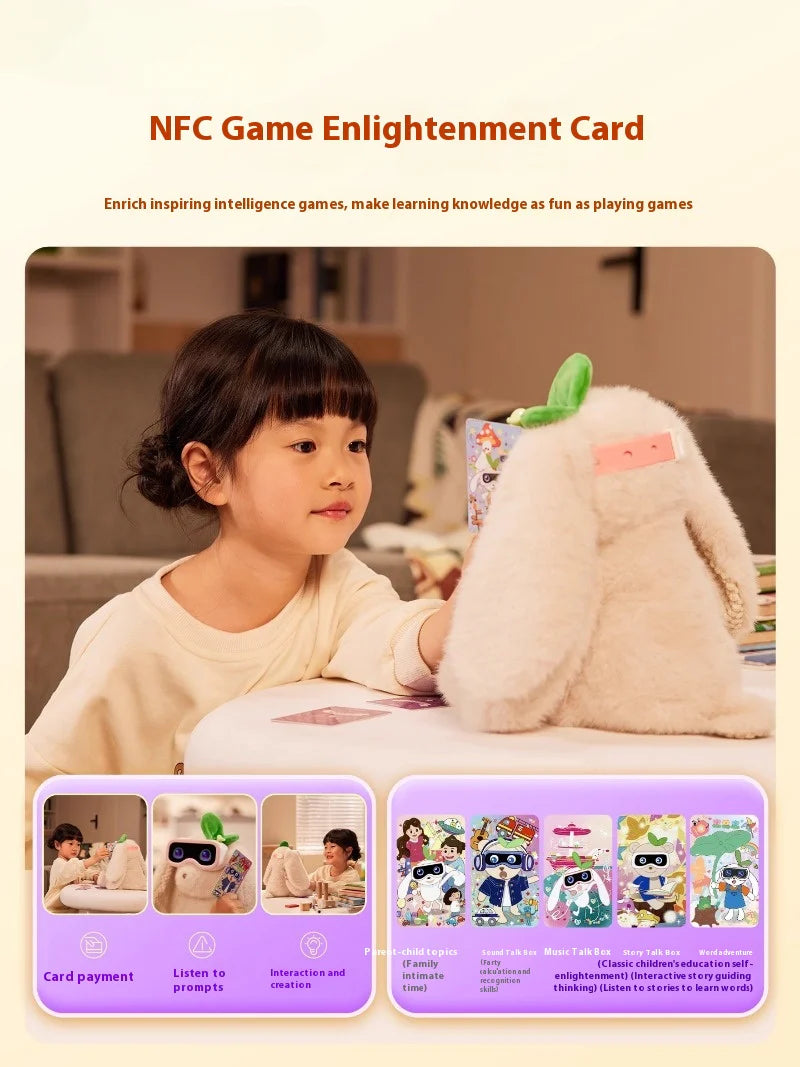 Can bean accompany ai conversation plush toy children accompany puzzle small can bean bag artificial intelligence early education story machine
