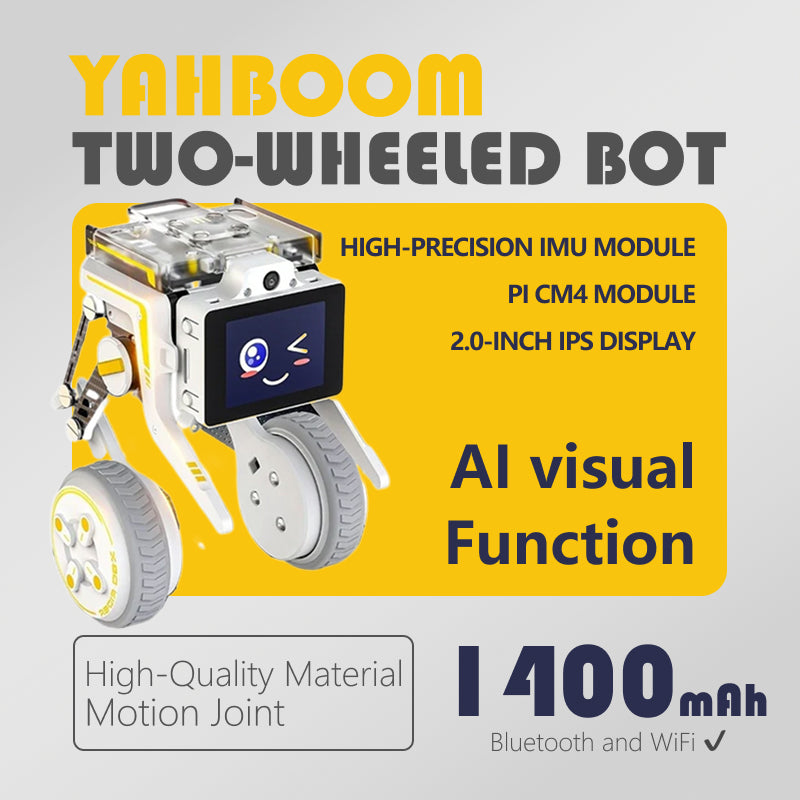 Kit de Robótica Yahboom Python, Robot de Dos Ruedas Raspberry Pi CM4AI Mejor Robot Juguete