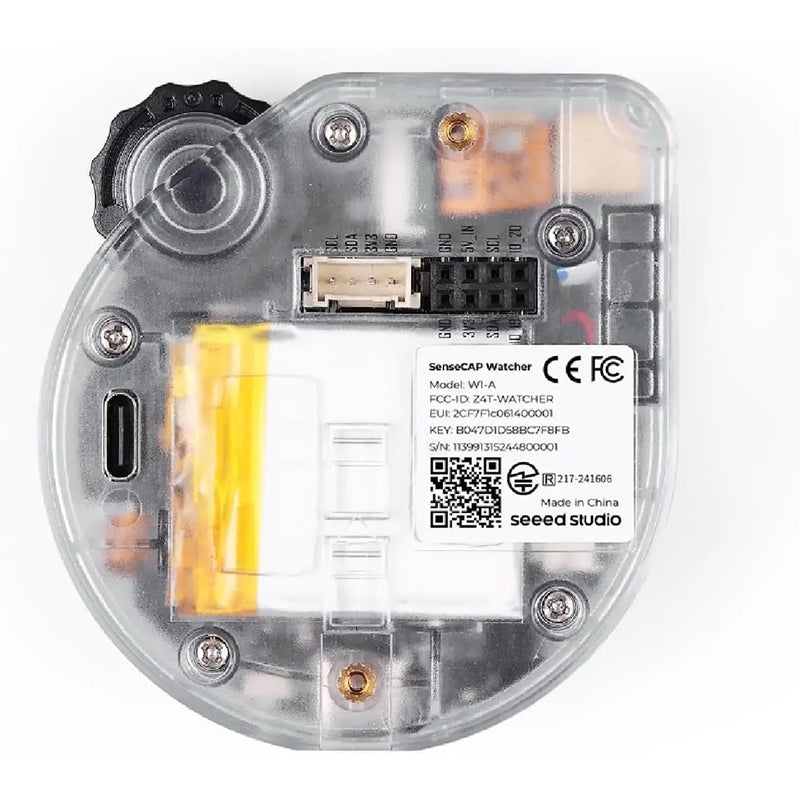 SenseCAP Watcher AI Chatbot | Camera Recognition, Voice Control & Multi-Language Chat | Smart Interactive Desktop Companion with Transparent Futuristic Design