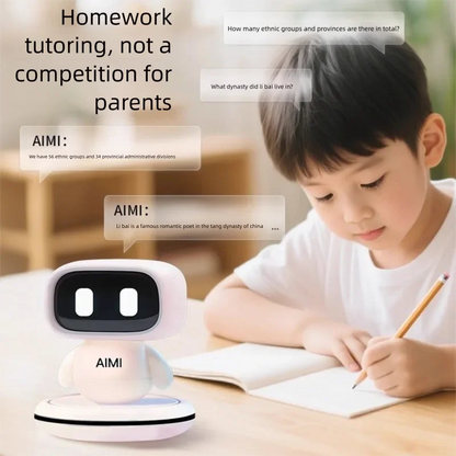 AIMI Mini AI Robot Desktop Pet | Smart Voice Dialogue, Emotional Companion & Bilingual Homework Tutor | Interactive Touch Sensor & Memory System