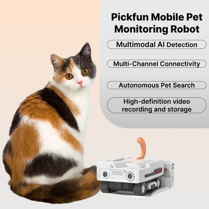 Pickfun Mobile Pet Monitoring Robot | Automatically Tracks, Remotely Monitors, and Provides Comprehensive Monitoring of Pet Activities