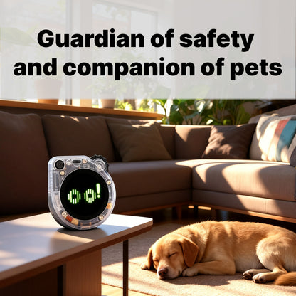 SenseCAP Watcher AI Chatbot | Camera Recognition, Voice Control & Multi-Language Chat | Smart Interactive Desktop Companion with Transparent Futuristic Design