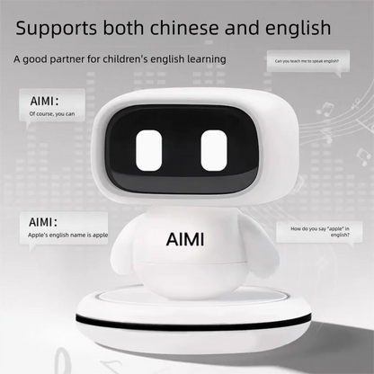 AIMI Mini AI Robot Desktop Pet | Smart Voice Dialogue, Emotional Companion & Bilingual Homework Tutor | Interactive Touch Sensor & Memory System