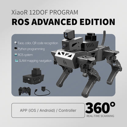 XiaoR 12DOF PERRO ROBÓTICO PROGRAMABLE | Perro Robótico Controlado por Mando | Educación para Técnicos en Robótica