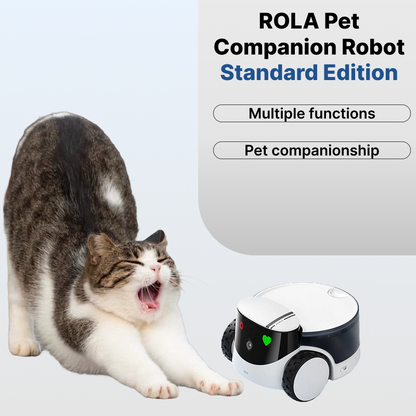 Robot inteligente para mascotas ROLA PetPal con cámara de 2.5K, monitoreo móvil, dispensador de premios remoto, juguetes interactivos, visión nocturna y chat de voz.
