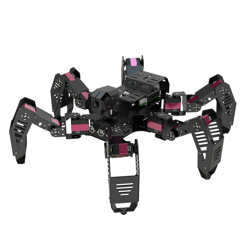 Raspberry Pi 4B Hexapod Spider Bionic Robot SpiderPi Programmable OpenCV Intelligent AI Vision Recognition - ROBOTBUY