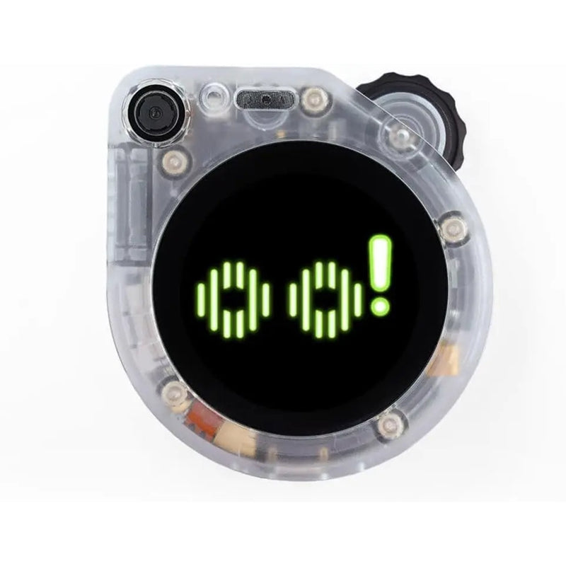 SenseCAP Watcher AI Chatbot | Camera Recognition, Voice Control & Multi-Language Chat | Smart Interactive Desktop Companion with Transparent Futuristic Design