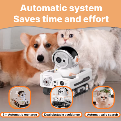 PICKFUN AI Pet Vlog Camera | Smart Pet Camera Robot with Auto Vlog, App Control, Obstacle Avoidance, Auto Recharge